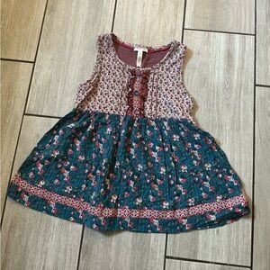Matilda Jane Floral Sleeveless Dress Top Size 4